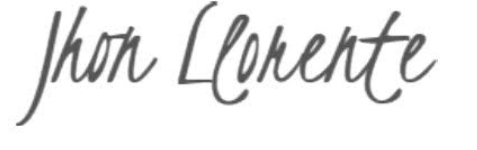 Firma de Jhon Llorente